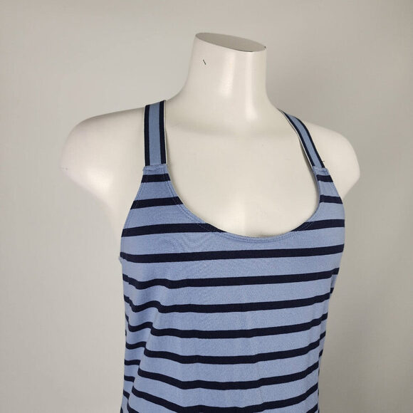 Sandwich Blue Striped Cotton Mini Dress Size L - Picture 2 of 9